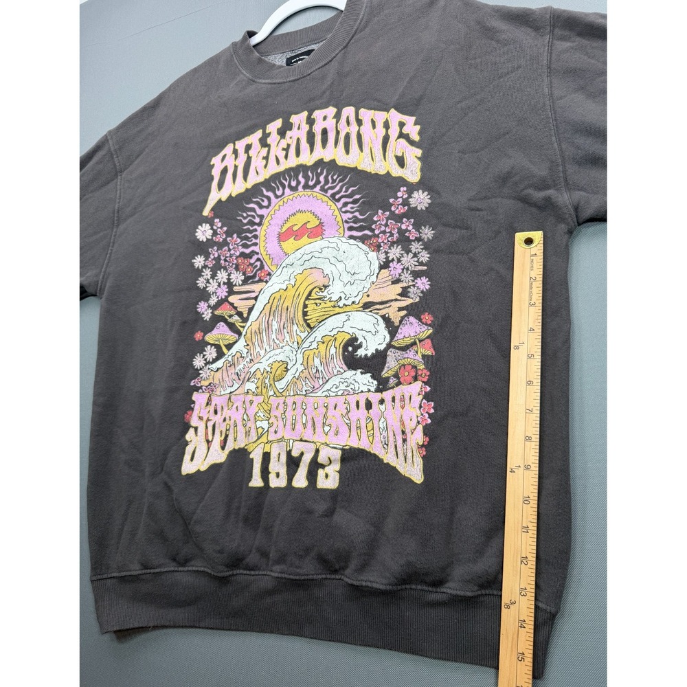 Billabong Stay Sunshine Wave Sweatshirt Charcoal ABJFT00437 | Women's Large - Picture 5 of 12